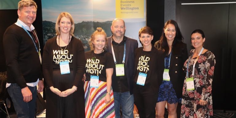 212f and Business Events Wellington Team catch up at Be Reconnected 2020