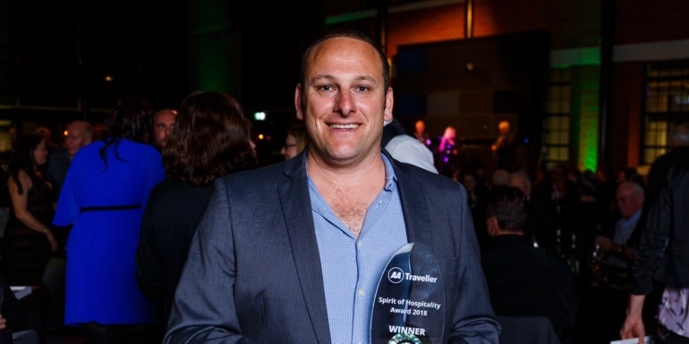 Reuben Ebrey, who with wife Alice owns and operates Himatangi Holiday Park, winner of The Spirit of Hospitality Award