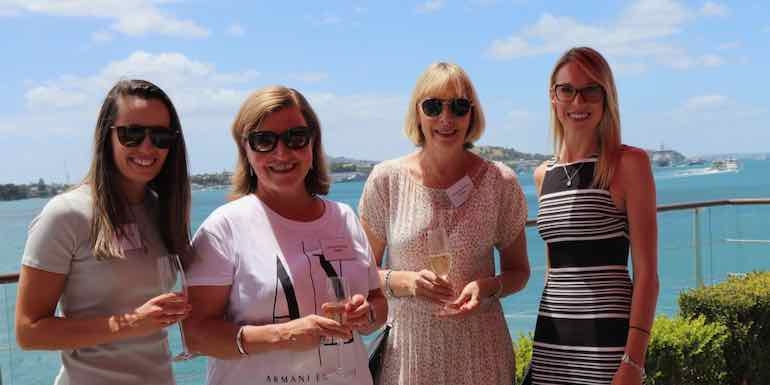 Holly Admas and Louise Gordon, REINZ; Vicki Koreman, Kordia and Sasa Bardwell, Hilton