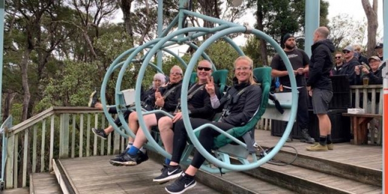 Delegates at the Latitude Homes conference in Nelson enjoyed one of the world’s longest flying fox’s, the Skywire at Cable Bay Adventure Park.