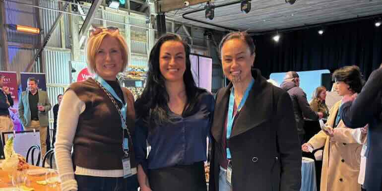 Mary Tolley, Tourism Bay of Plenty centre with Janine Tulloch and Kylie Smallman, Trustees of Tourism Bay of Plenty