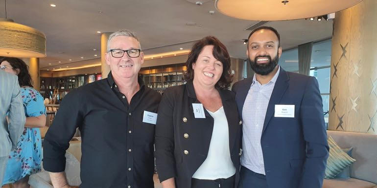 Eugene Fraser, Peek Exhibition; Jen Stanton, BEIA; Ken Pereira, Auckland Convention Bureau